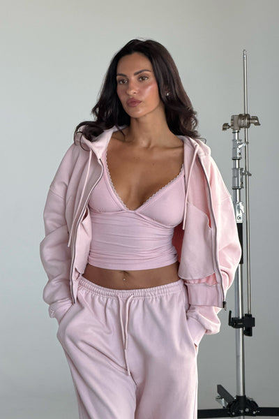 Cropped Zip-Up - Shortcake