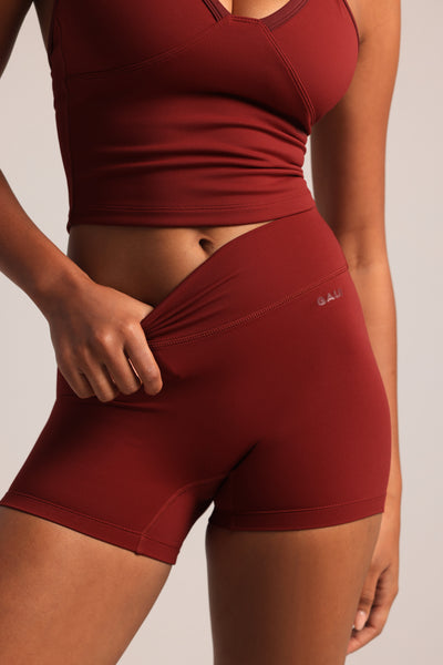Form 4" Invisible Scrunch Shorts - Cabernet