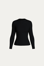 Mist Langarm-T-Shirt - Schwarz