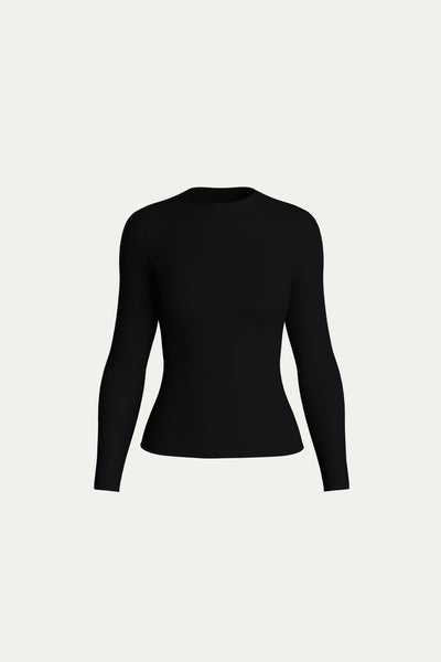 Mist Langarm-T-Shirt - Schwarz