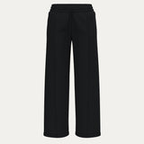 STRUCTURED WIDE LEG SWEATPANTS - Black