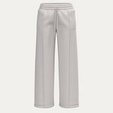 Structured Wide Leg Sweatpants - Buttercream