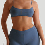 Slip-On Micro-Ribbed Bralette - Breeze