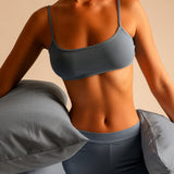 Slip-On Micro-Ribbed Bralette - Breeze