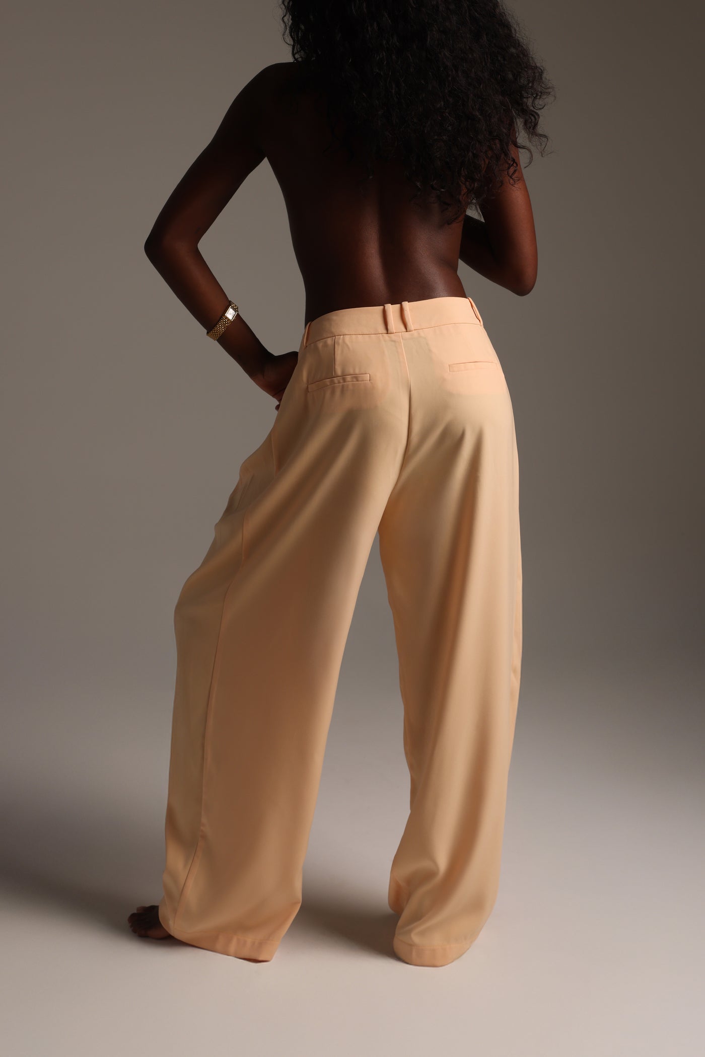 The Ivy Wide-Leg Trousers - Honeypeach