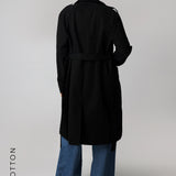 Der Arden Midi-Trenchcoat - Schwarz