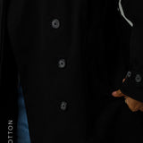 Der Arden Midi-Trenchcoat - Schwarz