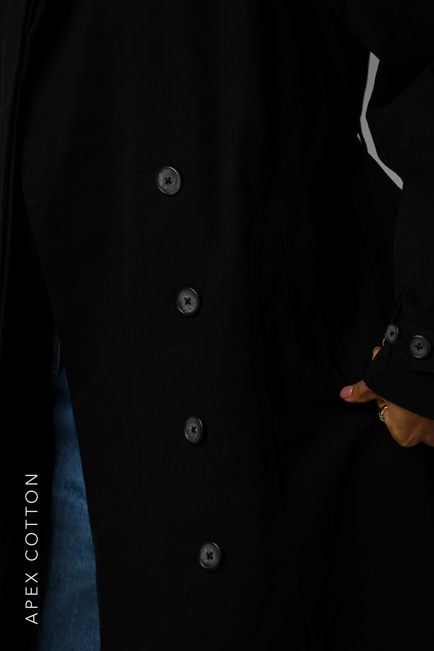 The Arden Midi Trench Coat - Black