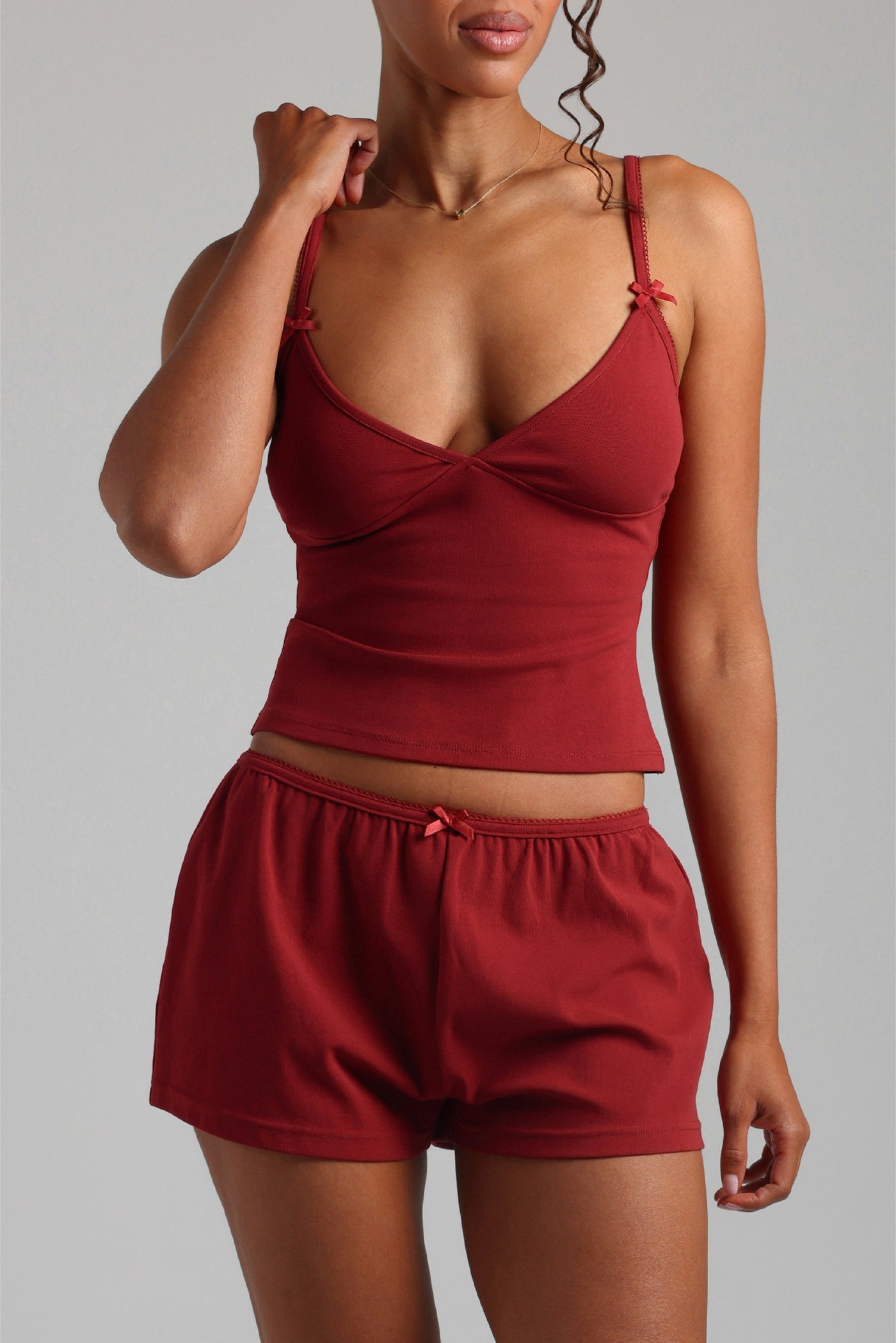 Air-Sleep Lounge Shorts - Cranberry