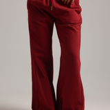 Cotton Boyfriend Sweatpants - Cranberry