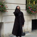 Der Arden Midi-Trenchcoat - Schwarz