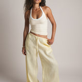 V-Neck Halter Top - Honeybutter/Cream