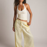 V-Neck Halter Top - Honeybutter/Cream