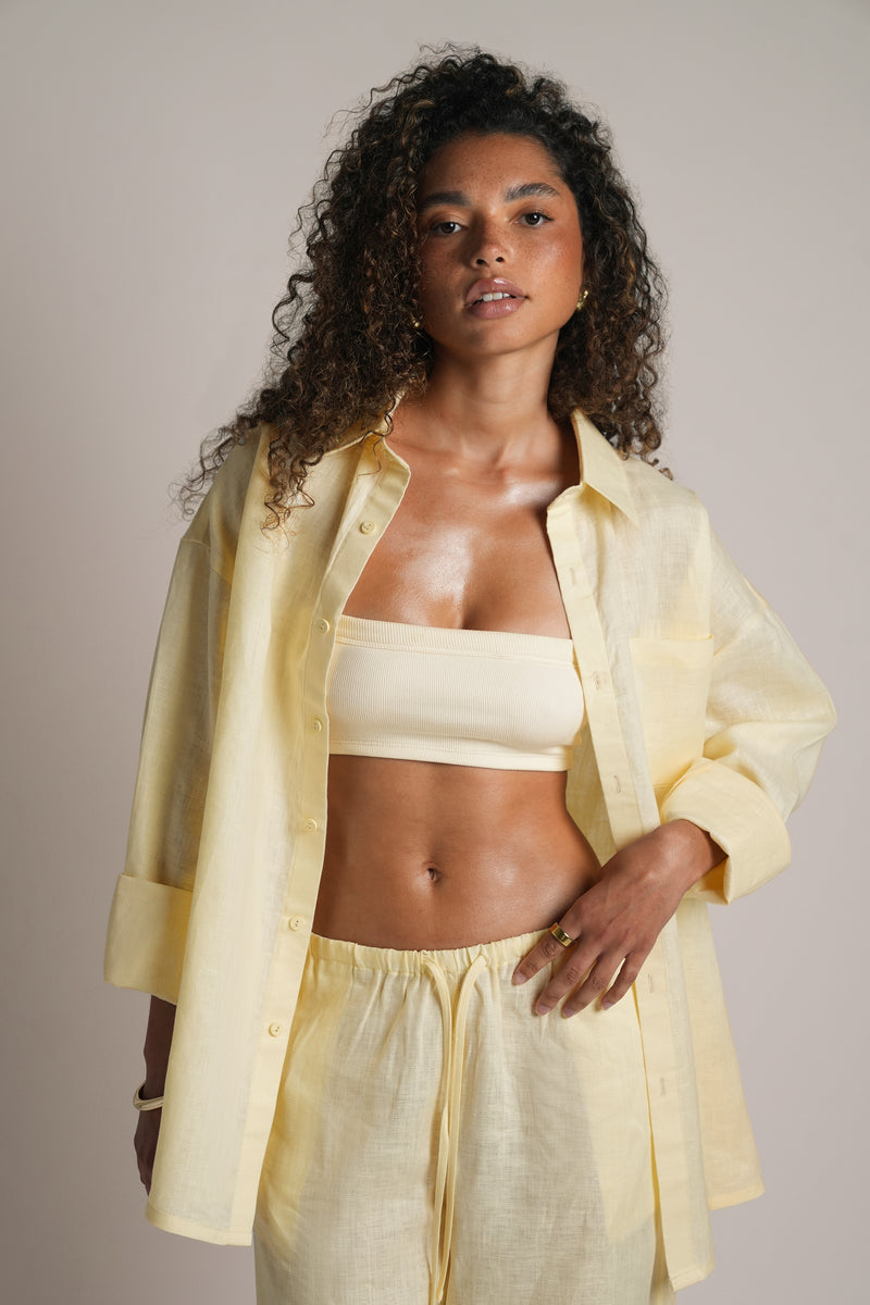Heritage Linen Button Down - Honeybutter