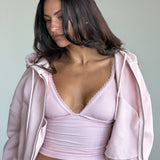 Cropped Zip-Up - Shortcake