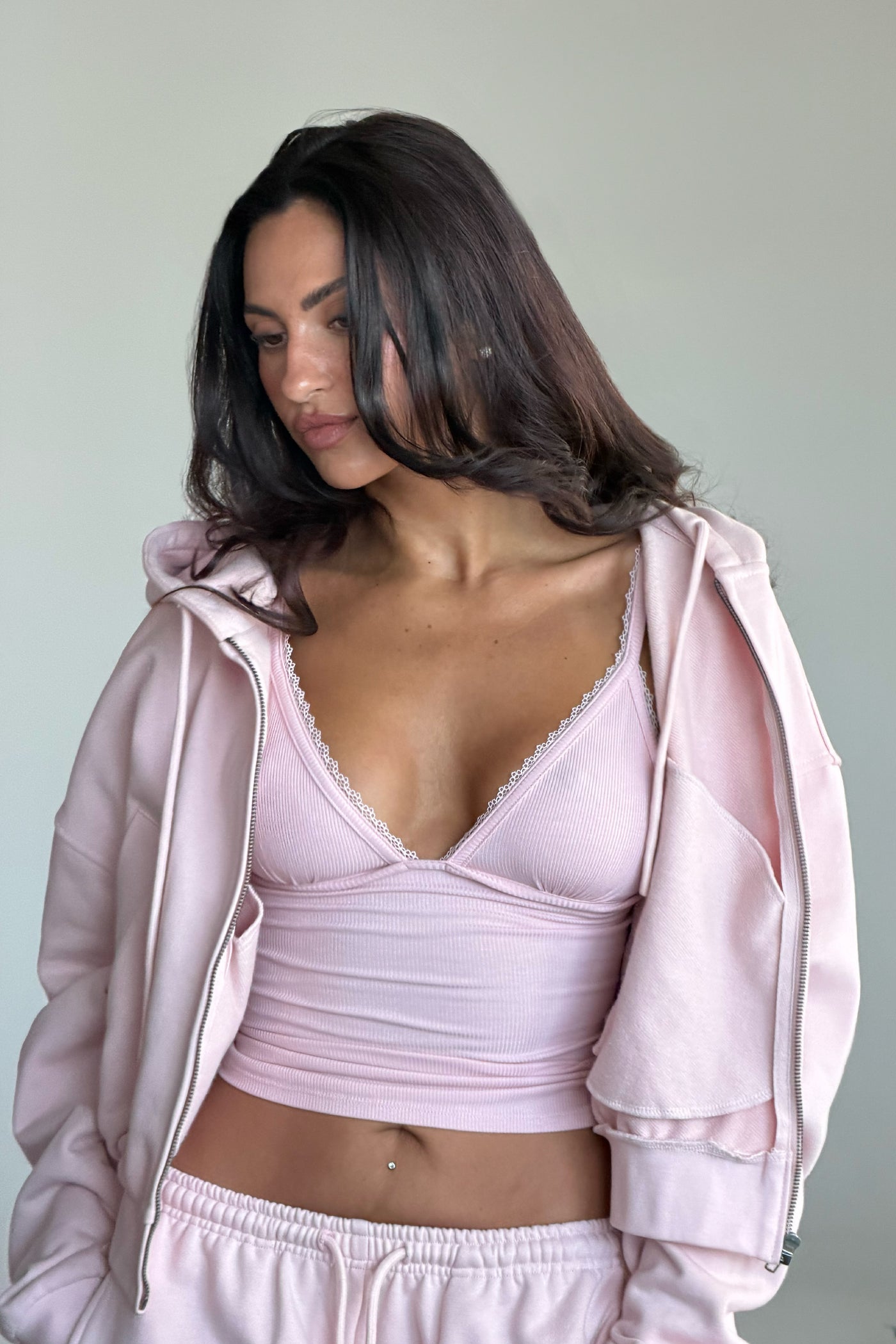Cropped Zip-Up - Shortcake