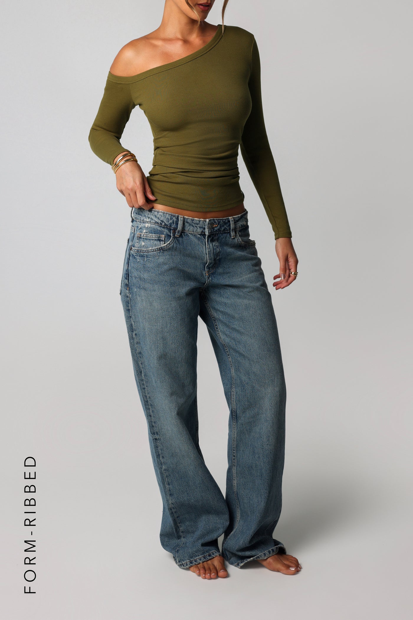 Gallerie Long Sleeve Top - Olive