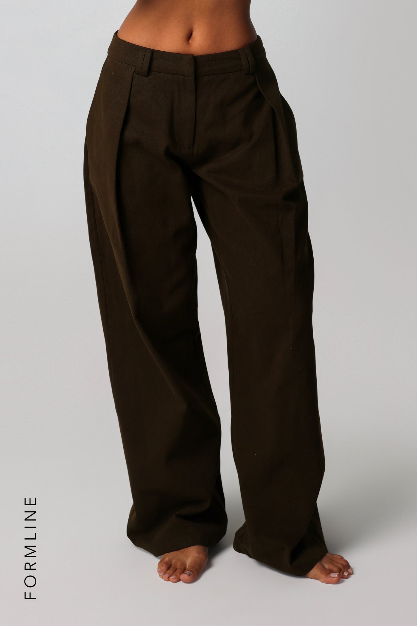 The Meridian Wide-Leg Trousers - Brown Sugar
