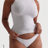 Crew Micro-Ribbed Tank Top - Light Heather Gray