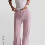 Strukturierte weite Sweatpants – Lavendel