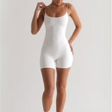 String Crossback Romper - White