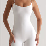 String Crossback Romper - White