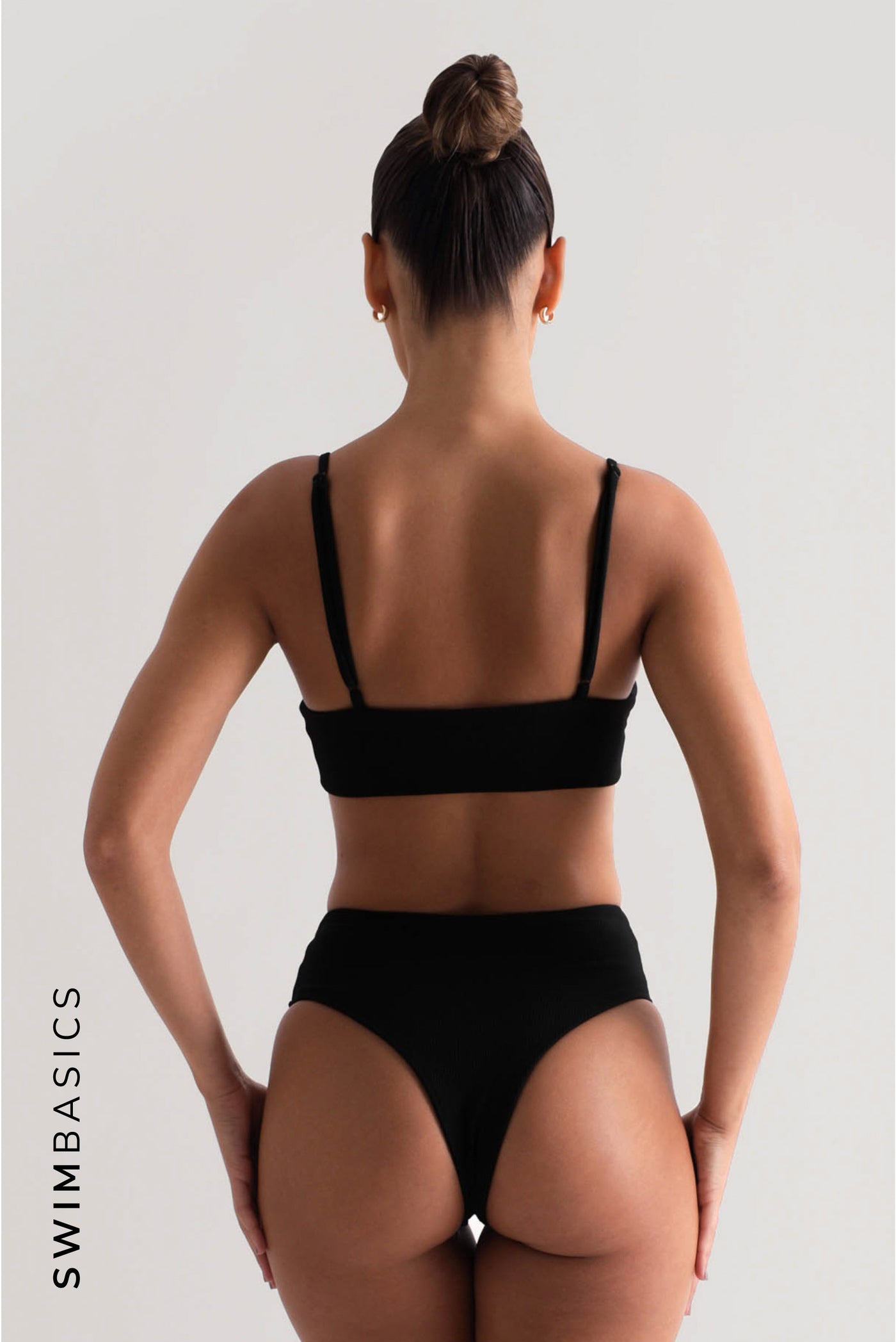 Core Textured Bikini Bottoms - Black