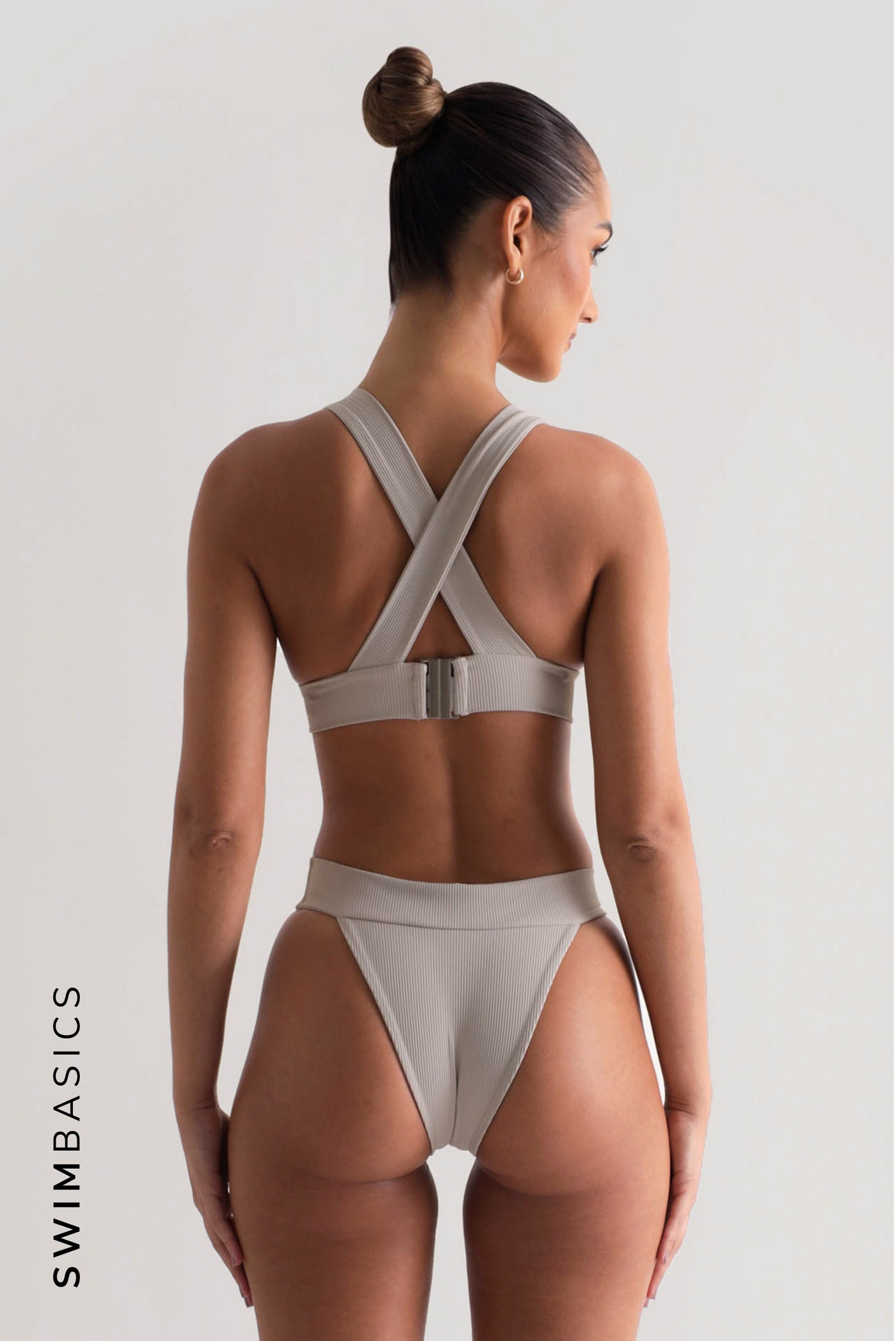 Levels Textured Bikini Top - Light Gray