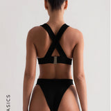 Levels Textured Bikini Top - Black