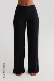 PRO-TECHNICAL WIDE LEG PANTS - Black