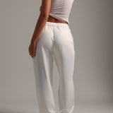 JOGGER FIT SWEATPANTS - White