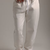 JOGGER FIT SWEATPANTS - White