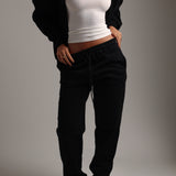 JOGGER FIT SWEATPANTS - Black