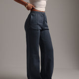 Structured Wide Leg Sweatpants - Serene