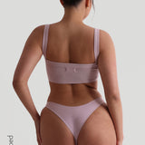 Brassière micro-côtelée Staple - Lavande