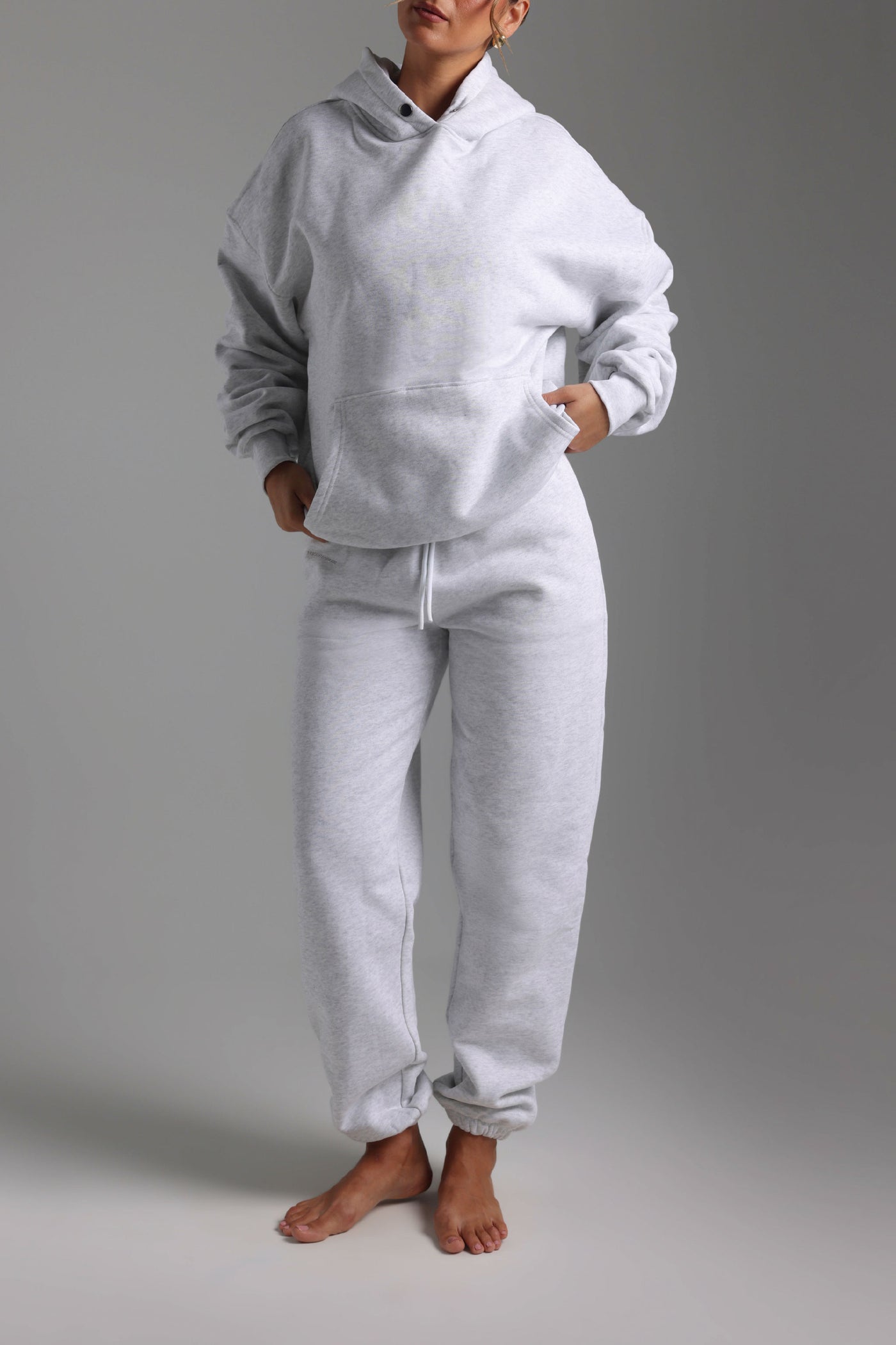 Pantalon de survêtement coupe jogging - Gris chiné clair