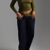 Gallerie Long Sleeve Top - Olive