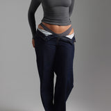 Refined Long Sleeve Turtleneck T-Shirt - Dark Stone Gray
