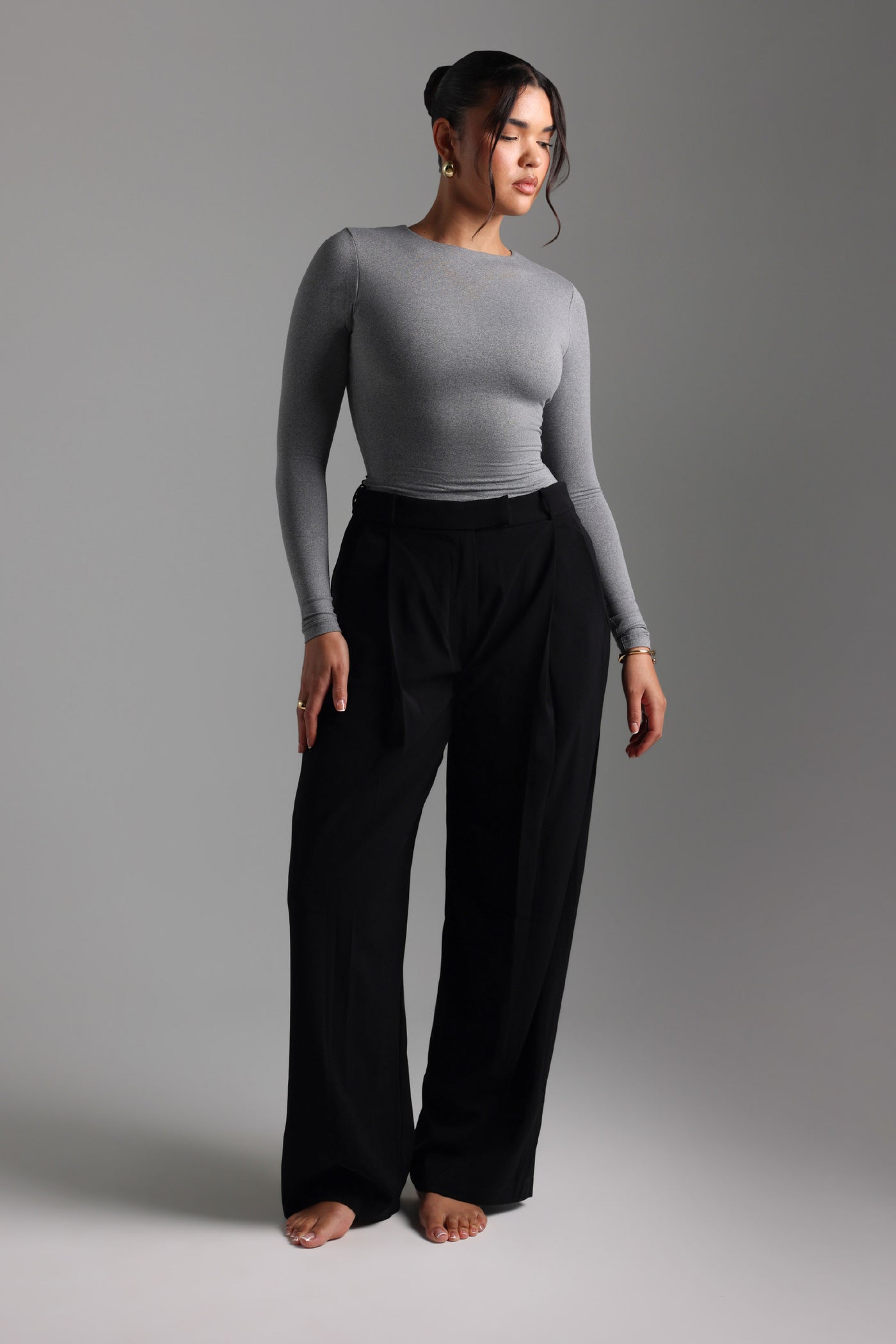 Mist Long Sleeve T-Shirt - Stone Gray