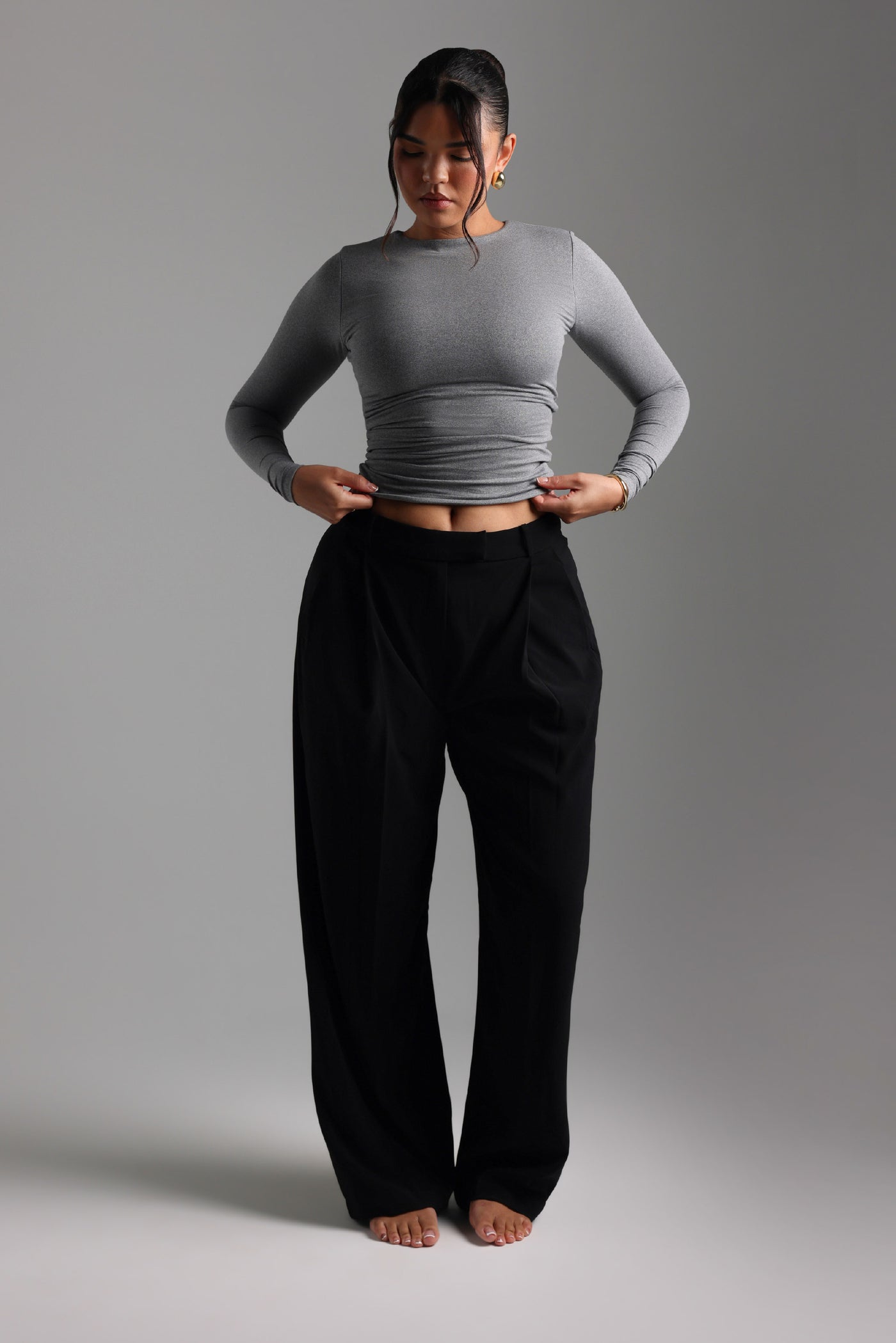 Mist Long Sleeve T-Shirt - Stone Gray