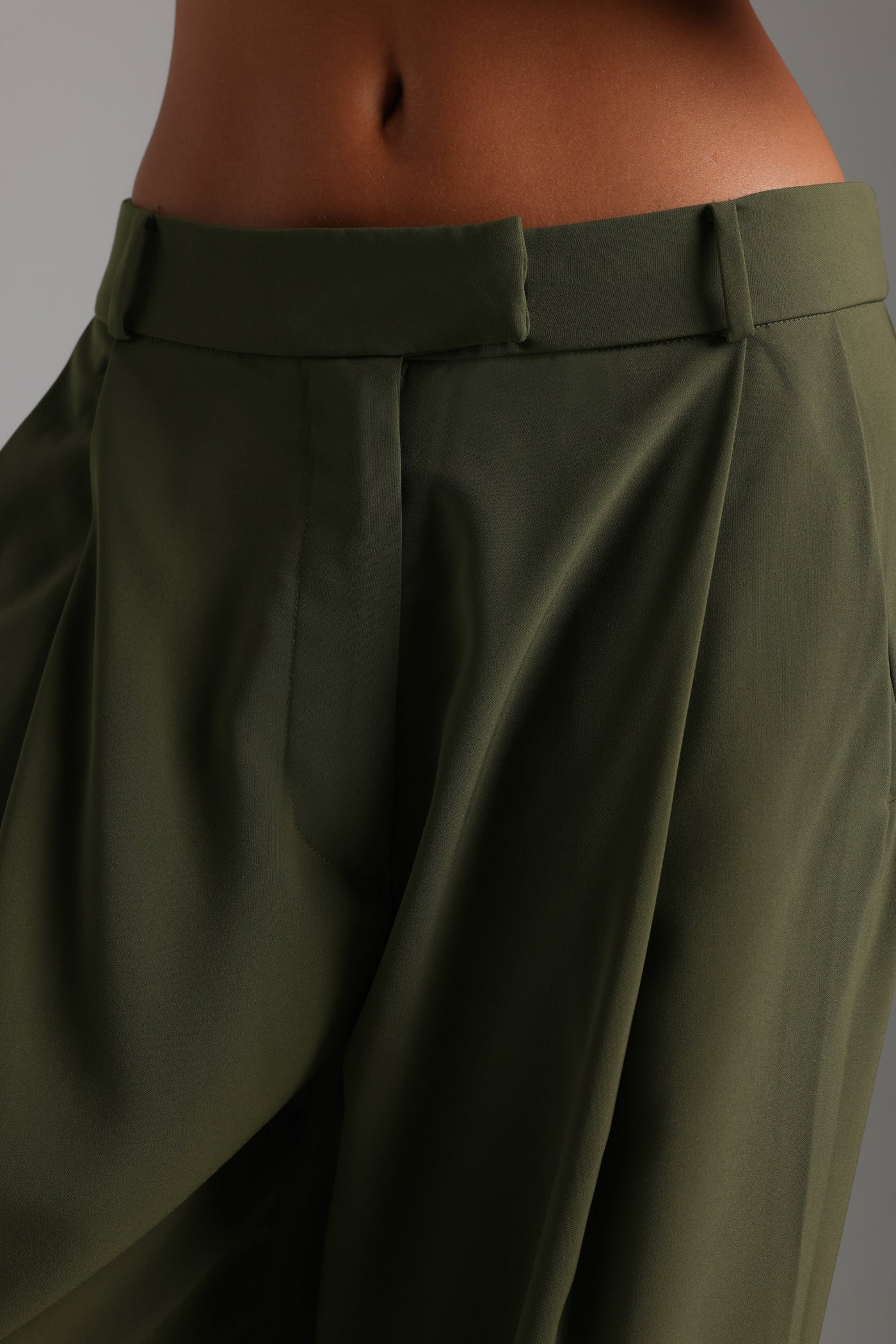 The Ivy Wide-Leg Trousers - Cypress