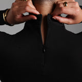 Refined Long Sleeve Turtleneck T-Shirt - Black