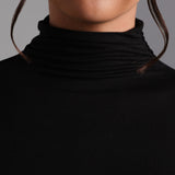 Refined Long Sleeve Turtleneck T-Shirt - Black