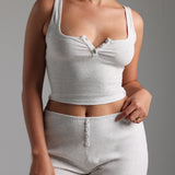 Air-Sleep Ease Tank Top - Light Heather Gray