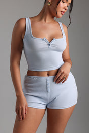 AIR-SLEEP EASE SHORTS - Celeste