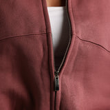 Oversized Bomber Fit Jacket - Vintage Berry