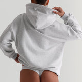 Relaxed Fit Hoodie - Light Heather Gray