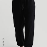 JOGGER FIT SWEATPANTS - Black