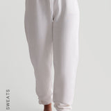 JOGGER FIT SWEATPANTS - White