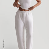 JOGGER FIT SWEATPANTS - White